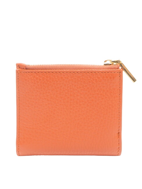 METALLIC SOFT Mini-Geldb&ouml;rse aus Leder Grenadine Rot - Brieftaschen Damen