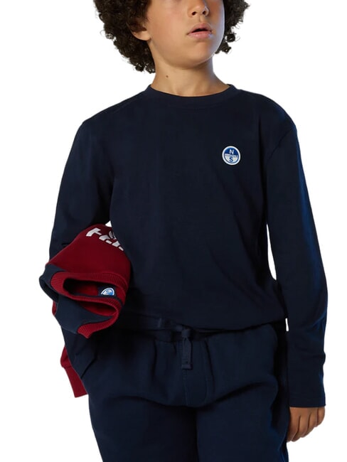 CORE Lang&auml;rmeliges T-Shirt Navy blau - Kinder-T-Shirt