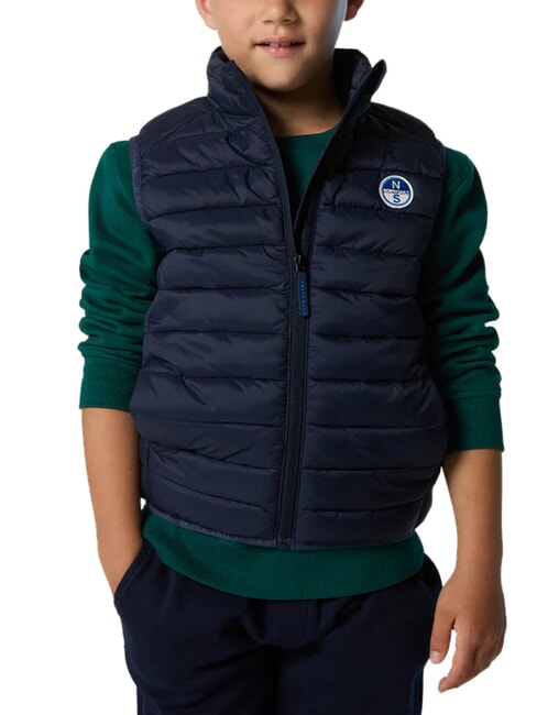 EXPLORER &Auml;rmellose Daunenjacke Navy blau - Kinder Jacken