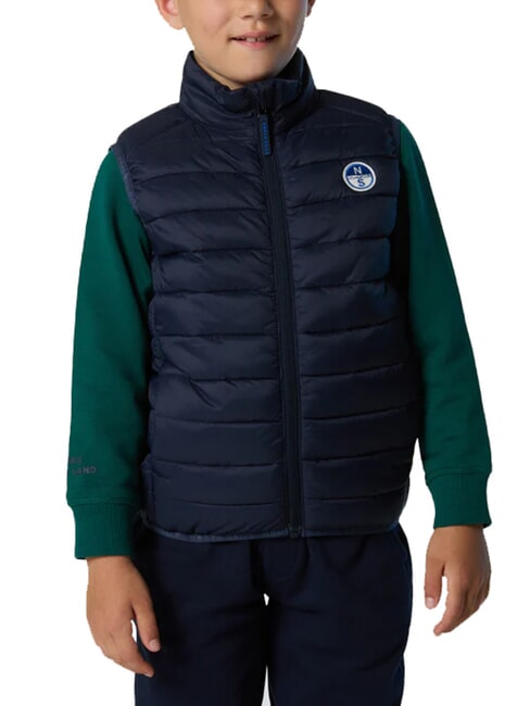 EXPLORER &Auml;rmellose Daunenjacke Navy blau - Kinder Jacken