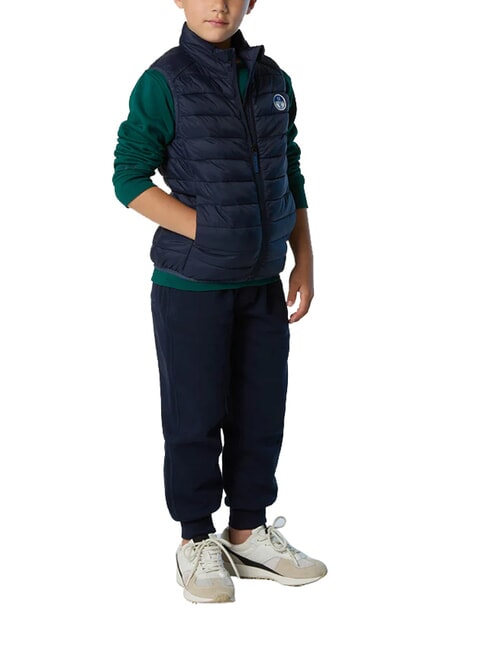 EXPLORER &Auml;rmellose Daunenjacke Navy blau - Kinder Jacken