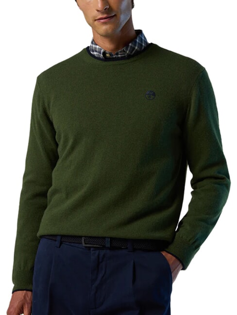N|S Pullover mit Rundhalsausschnitt efeugr&uuml;n - Herrenpullover