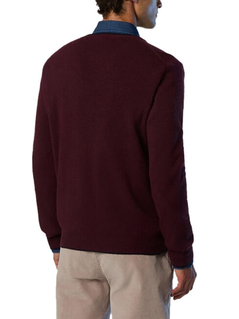 N|S Pullover mit Rundhalsausschnitt Bordeaux - Herrenpullover