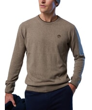NORTH SAILS N|S Pullover mit Rundhalsausschnitt Walnuss-Melange - Herrenpullover - 4