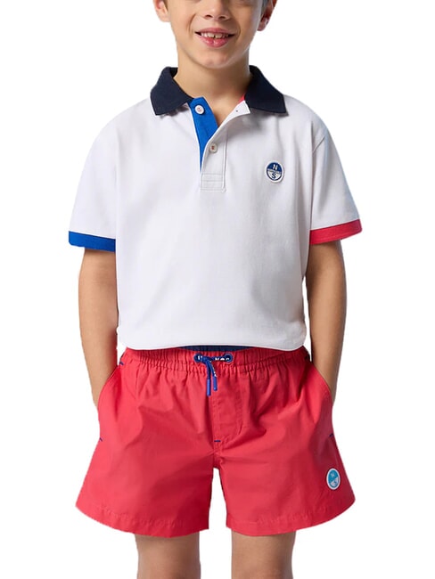 BASIC Beach-Boxershorts im Volleyball-Stil Psychorot - Kinderbademode