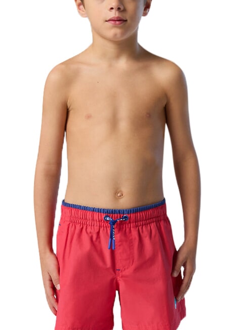 BASIC Beach-Boxershorts im Volleyball-Stil Psychorot - Kinderbademode
