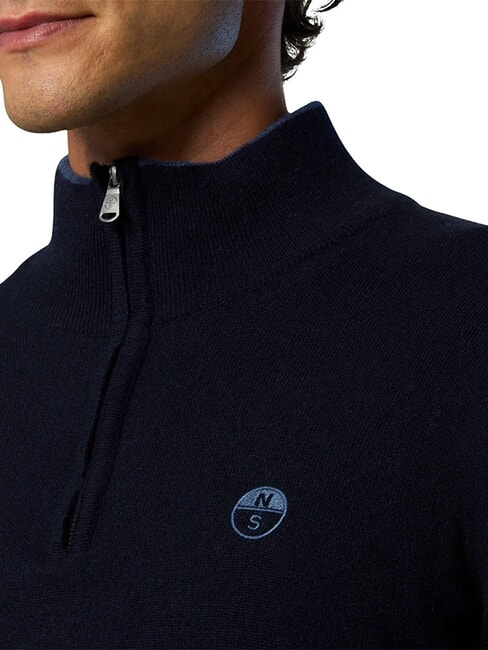 CORE Pullover mit halbem Rei&szlig;verschluss Navy blau - Herrenpullover