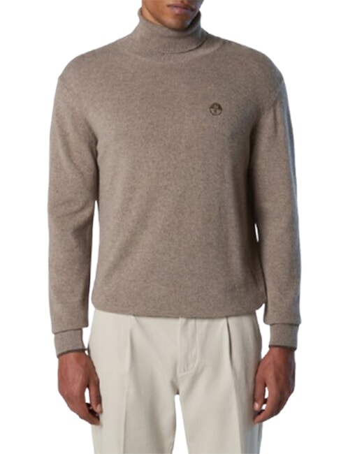 CORE Rollkragenpullover fossil melange - Herrenpullover