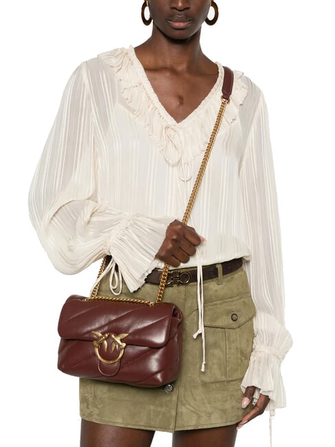 MINI LOVE BAG Nappatasche Burgunderwein-Antikgold - Damentaschen