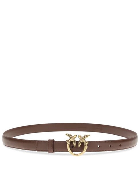 LOVE BERRY Lederg&uuml;rtel Burgunderwein-Antikgold - G&uuml;rtel