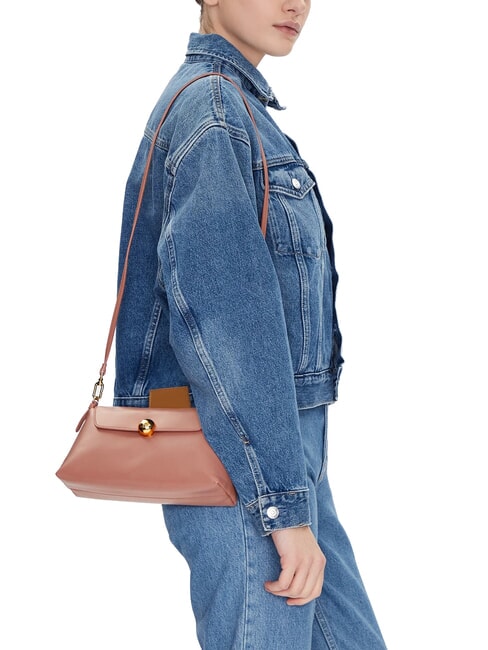 CAMPIONARIO - SFERA Schultertasche aus Leder T&uuml;ll - Damentaschen