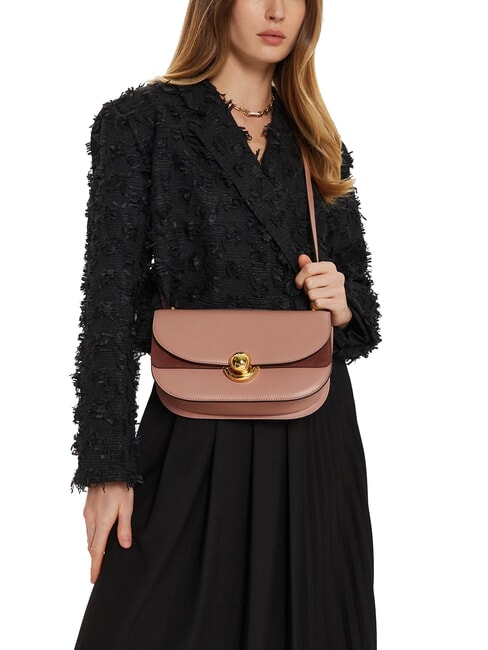 CAMPIONARIO - SFERA  Kleine Schultertasche aus Leder T&uuml;ll - Damentaschen