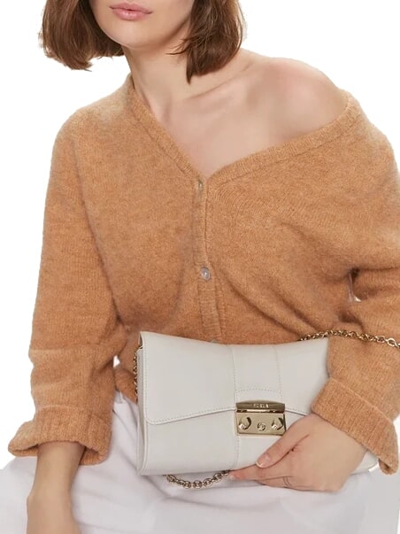 CAMPIONARIO - METROPOLIS  Schultertasche, Leder M&auml;usespeck - Damentaschen