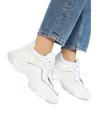 FURLA CAMPIONARIO - WONDERLACE UP Damen-Sneaker Talkumpuder h+silber Farbe - Damenschuhe - 8