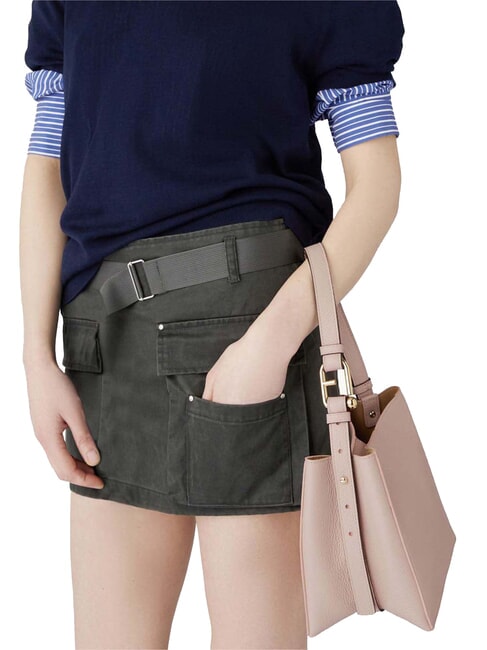 CAMPIONARIO - NUVOLA  Schultertasche aus Leder Blumenkrone - Damentaschen