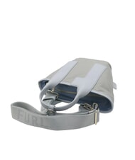 FURLA PIUMA  Mini-Einkaufstasche mit Schultergurt Asche+Himmels+Beifu&szlig; - Damentaschen - 6