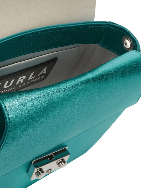 METROPOLIS Schultertasche aus Leder Zephyr + helles Silber - Damentaschen