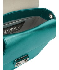 FURLA CAMPIONARIO - METROPOLIS Schultertasche aus Leder Zephyr + helles Silber - Damentaschen - 3