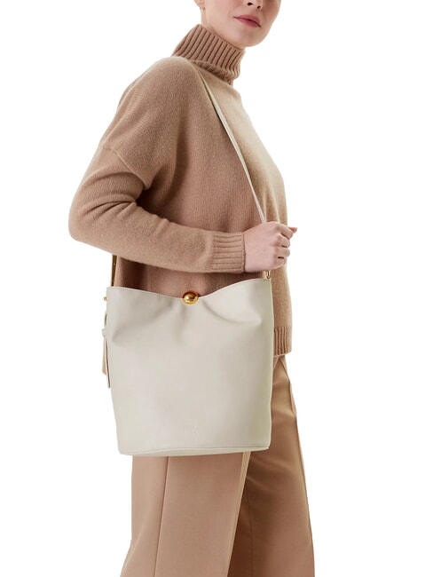 SFERA Schultertasche aus Leder M&auml;usespeck - Damentaschen