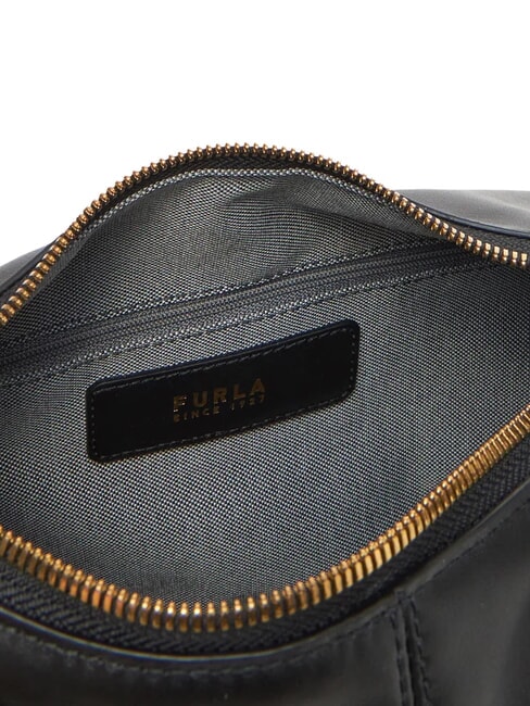 RING Kleine Schultertasche aus Leder Schwarz - Damentaschen