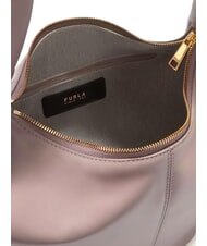 FURLA CAMPIONARIO - RING Kleine Schultertasche aus Leder mauve - Damentaschen - 4
