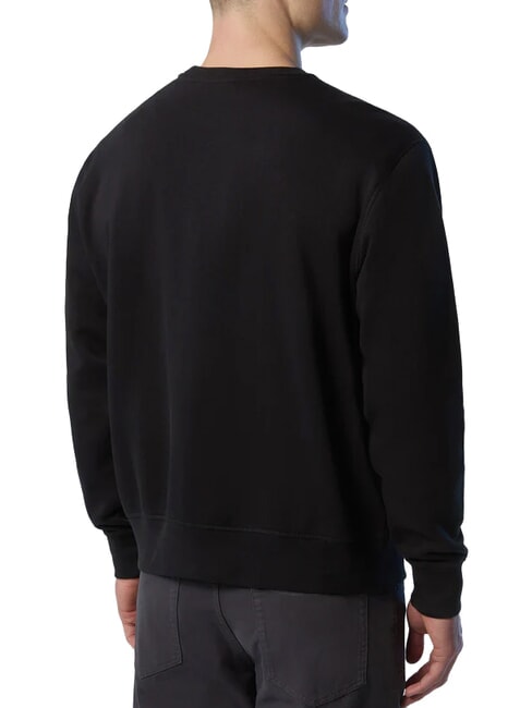 ROUND LOGO Sweatshirt mit Rundhalsausschnitt aus Baumwolle Schwarz - Sweatshirts Herren