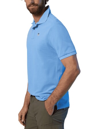 BASIC Kurzarm-Poloshirt aus Baumwolle hellblau - Herren-Polo-Shirts/Herren-Polo-Shirt/Herrenpoloshirt/Herrenpoloshirts