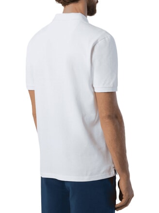 BASIC Kurzarm-Poloshirt aus Baumwolle Wei&szlig; - Herren-Polo-Shirts/Herren-Polo-Shirt/Herrenpoloshirt/Herrenpoloshirts