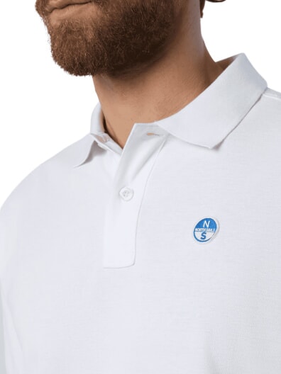 BASIC Kurzarm-Poloshirt aus Baumwolle Wei&szlig; - Herren-Polo-Shirts/Herren-Polo-Shirt/Herrenpoloshirt/Herrenpoloshirts