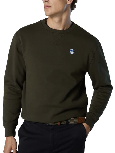ROUND LOGO Sweatshirt mit Rundhalsausschnitt aus Baumwolle Waldnacht - Sweatshirts Herren
