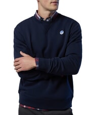 NORTH SAILS ROUND LOGO Sweatshirt mit Rundhalsausschnitt aus Baumwolle Navy blau - Sweatshirts Herren - 3