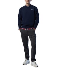 NORTH SAILS ROUND LOGO Sweatshirt mit Rundhalsausschnitt aus Baumwolle Navy blau - Sweatshirts Herren - 5