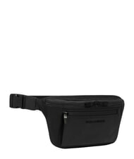 PIQUADRO ORION G&uuml;rteltasche aus Leder und Stoff Schwarz - H&uuml;fttaschen - 3
