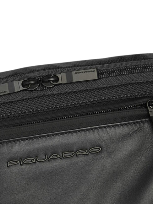 ORION G&uuml;rteltasche aus Leder und Stoff Schwarz - H&uuml;fttaschen