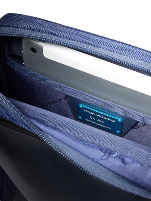 ORION Schultertasche, iPad-Halterung, Ledermix Blau - Umh&auml;ngetaschen Herren