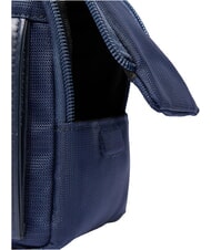 PIQUADRO ORION Kosmetiktasche aus Stoff und Leder Blau - Beauty-Case - 3