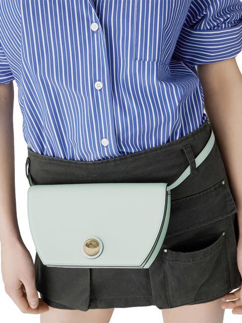 CAMPIONARIO - SFERA  Mikro-Schultertasche aus Leder Lagune - Damentaschen