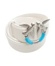 PINKO LOVE BERRY Lederg&uuml;rtel Wei&szlig;wolken-matt. Silber - G&uuml;rtel - 4