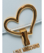 LOVE MOSCHINO HEART TURNLOCK Mini-Handtasche mit Schulterriemen hellblau - Damentaschen - 3