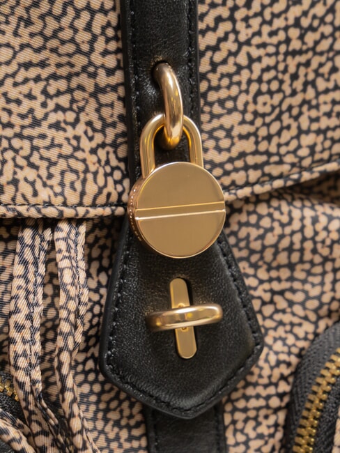 POCHE Rucksack mit Taschen OP / NATUR / SCHWARZ - Damentaschen