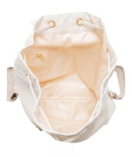 BORBONESE ECO M Rucksack wei&szlig;e Baumwolle - Damentaschen - 5