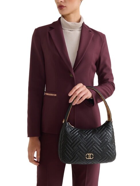 MATELASSE Schultertasche mit Schultergurt Schwarz - Damentaschen