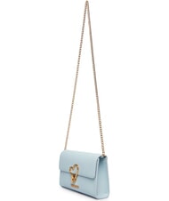 LOVE MOSCHINO HEART TURNLOCK Kleine Umh&auml;ngetasche hellblau - Damentaschen - 3