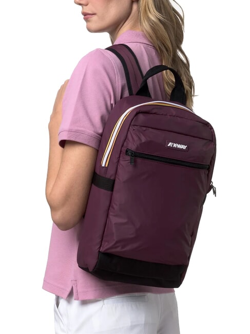 MID LAON Wasserabweisender Nylon-Rucksack violett-malvenfarbener Wein - Rucks&auml;cke f&uuml;r Schule &amp; Freizeit