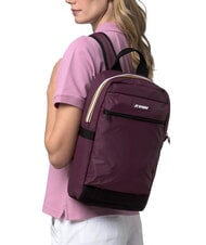 KWAY MID LAON Wasserabweisender Nylon-Rucksack violett-malvenfarbener Wein - Rucks&auml;cke f&uuml;r Schule &amp; Freizeit - 4