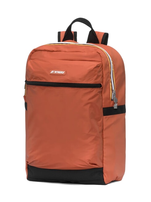 LAON Nylonrucksack orange-br&auml;unlich - Rucks&auml;cke f&uuml;r Schule &amp; Freizeit