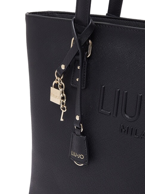 HALONA Gro&szlig;e Tragetasche mit Anh&auml;nger SCHWARZ - Damentaschen