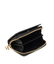 CALVIN KLEIN HARDWARE MONOGRAM Ledergeldb&ouml;rse auf Schwarz - Brieftaschen Damen - 3