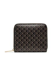 CALVIN KLEIN COATED EMBLEM Kleine Geldb&ouml;rse Black AOP - Brieftaschen Damen - 3