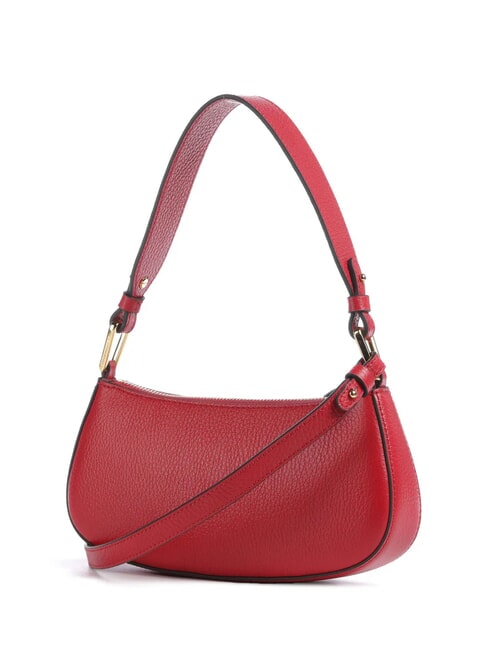 MERVEILLE Schultertasche aus strukturiertem Leder Scharlach - Damentaschen